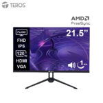 Monitor plano Teros TE-2133S - Monitor plano TEROS TE-2133S, 21.5" FHD IPS, 120Hz, 1ms, HDMI, VGA, Audio out, Parlantes, TE2133S