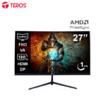 Monitor curvo Teros TE-2787G - Monitor curvo gaming TEROS TE-2787G, 27" FHD VA, 180Hz, 1ms, HDMI, DP, Audio out
