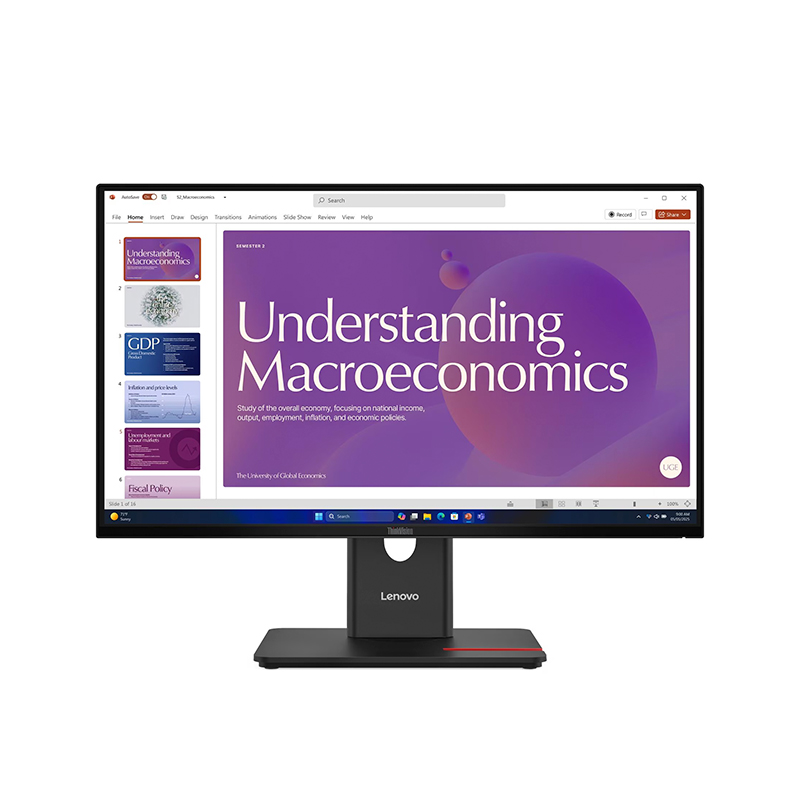 Monitor Lenovo ThinkVision T24D-40, 23.8" 1920x1080 WLED IPS HDMI/DP/RJ-45/Raven Black 64B9GAR1LA