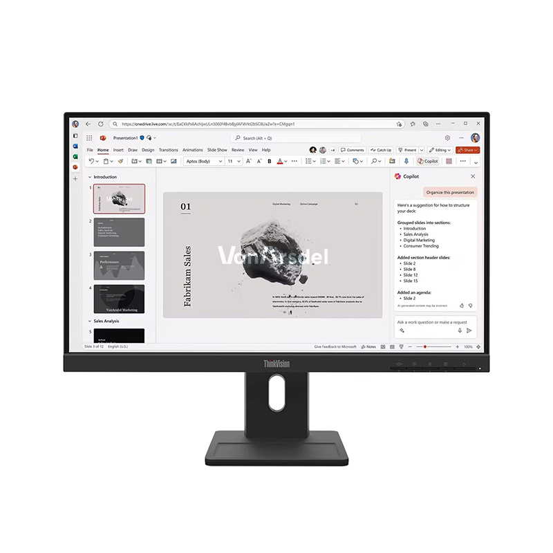 Monitor Lenovo ThinkVision E22-40, 21.5" 1920x1080 WLED IPS, HDMI, DP, VGA Color Raven Black, 64C9MAR6LA