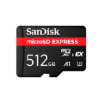 Memoria Flash SanDisk microSD Express 512GB - Memoria Flash SanDisk microSD Express 512GB, Interfaz: PCIe Gen 3, SDSQXFN-512G-GN4NN