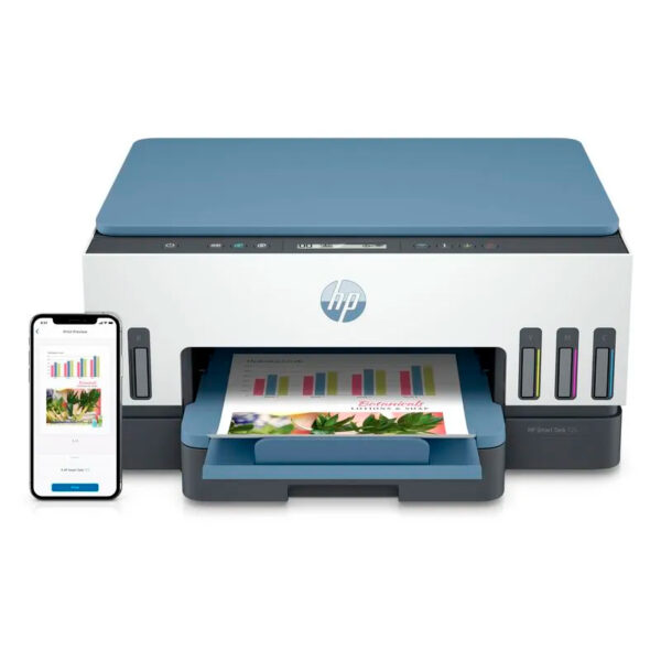 Multifuncional de tinta HP Smart Tank 725, Impresión, Escaneo, Copia, Wi-Fi, Bluetooth LE, USB, 28B51A#AKY Multifuncional de tinta HP Smart Tank 725 - Multifuncional de tinta HP Smart Tank 725, Impresión, Escaneo, Copia, Wi-Fi, Bluetooth LE, USB, 28B51A#AKY