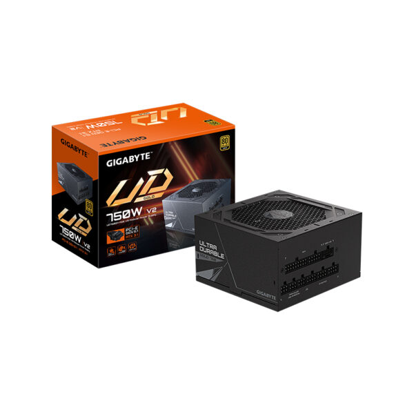 Fuente de Poder GIGABYTE UD750GM PG5 V2, 750W, 80 PLUS Gold, Full Modular, ATX 3.1, GP-UD750GM PG5 V2 Fuente de Poder Gigabyte UD750GM - Fuente de Poder GIGABYTE UD750GM PG5 V2, 750W, 80 PLUS Gold, Full Modular, ATX 3.1, GP-UD750GM PG5 V2