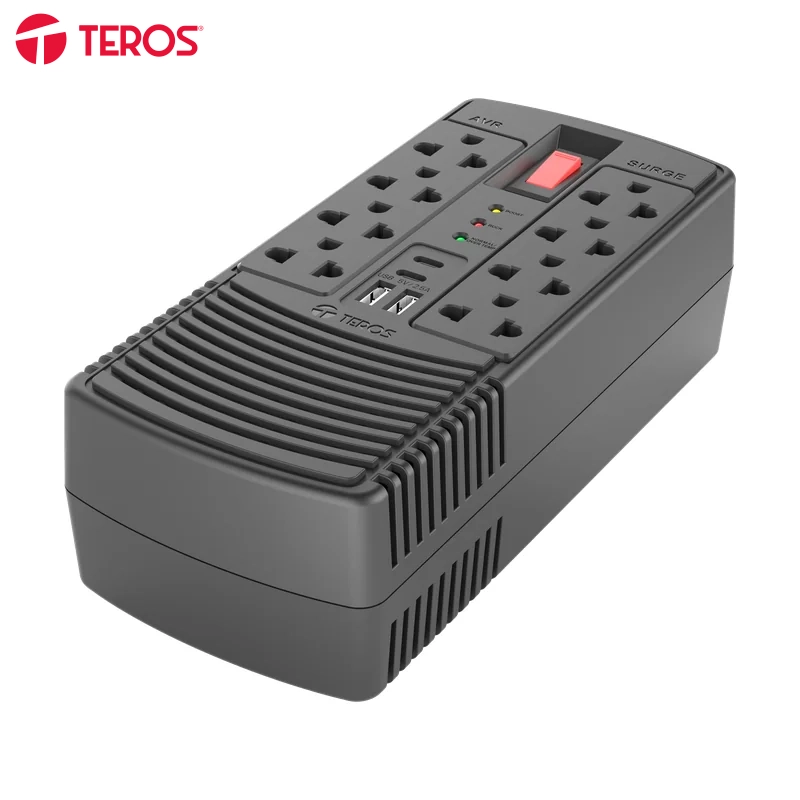 Estabilizador de voltaje TEROS TE-7182N, AVR, 1200VA, 600W, 184-276VAC TE7182N