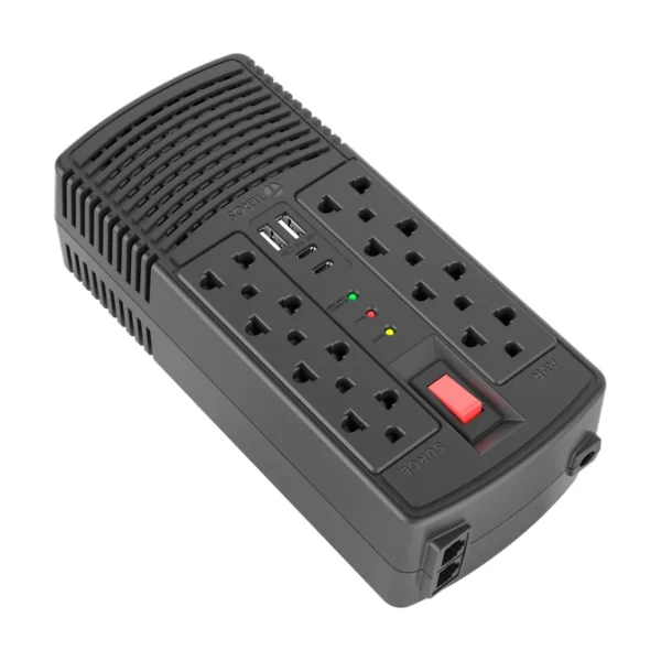 Estabilizador de voltaje TEROS TE-7182N, AVR, 1200VA, 600W, 184-276VAC TE7182N vista 2