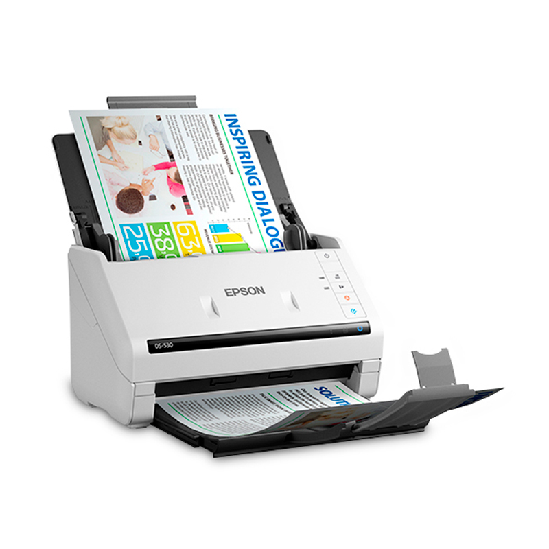 Escáner Epson DS-530X dúplex 45ppm/90ipm ADF 100 hojas 600dpi TWAIN/ISIS OCR B11B286201