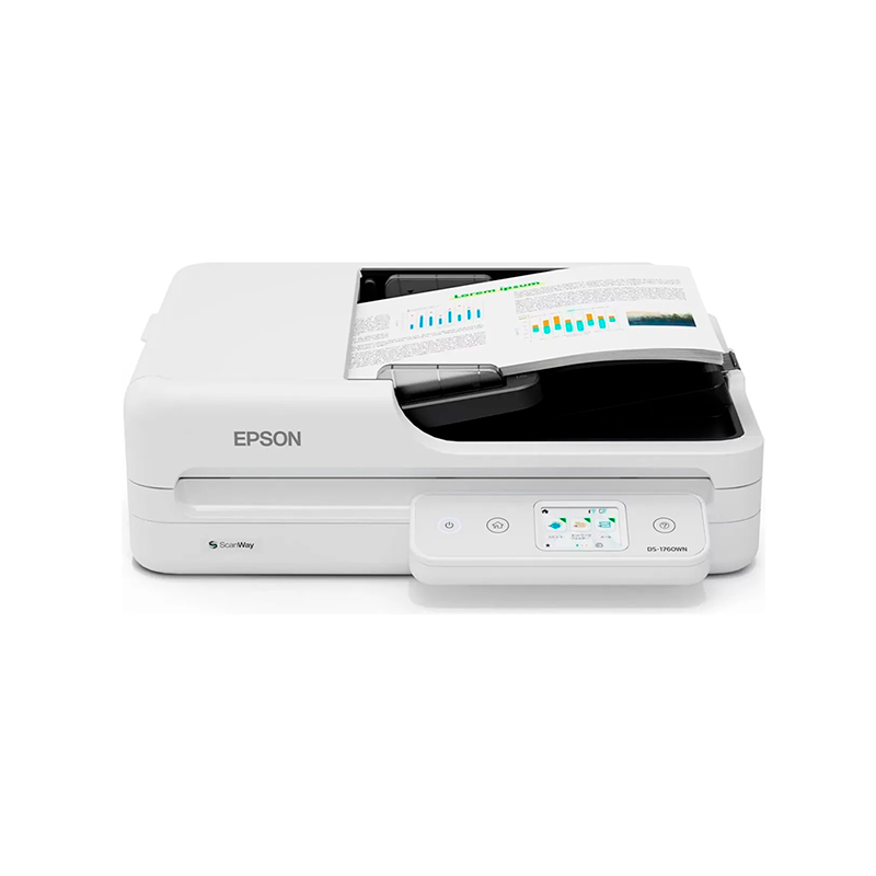 Escáner Epson DS-1760WN cama plana en red 30ppm, 60ipm ADF 60 hojas WiFi táctil, B11B274201