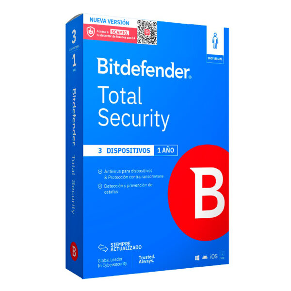 Bitdefender Total Security - Licencia de 1 año para 3 dispositivos, B11030033 1 SWB11030033 1779491543