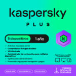 Antivirus Kaspersky Plus KL1042DDCFS - Antivirus Kaspersky Plus, para 3 PCs, Lic 1 año, Producto Virtual, KL1042DDCFS