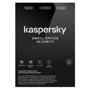 Software Kaspersky Small Office Security, para 10 PCs+1 Serv, Lic 1 año, Producto Virtual, KL4541DDKFS