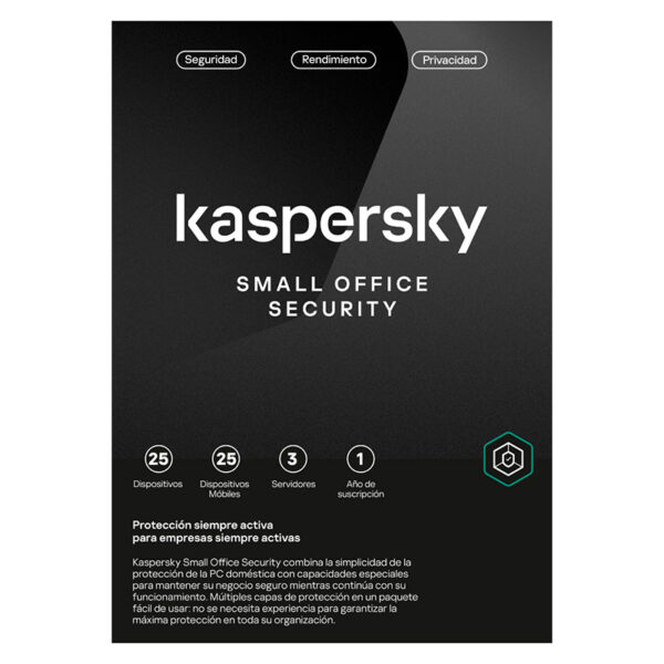 Software Kaspersky Small Office Security, para 25 PCs, Licencia 1 año, Producto Virtual, KL4541DDPFS Software Kaspersky Small Office KL4541DDPFS - Software Kaspersky Small Office Security, para 25 PCs, Licencia 1 año, Producto Virtual, KL4541DDPFS