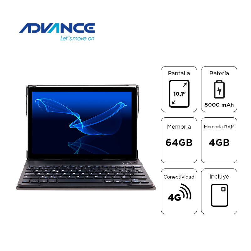 Tablet Advance SmartPad SP5706, 10.1" WXGA IPS, T310 2.00GHz, 4GB RAM, 64GB, Android 13, ADV-SP5706-PLUS