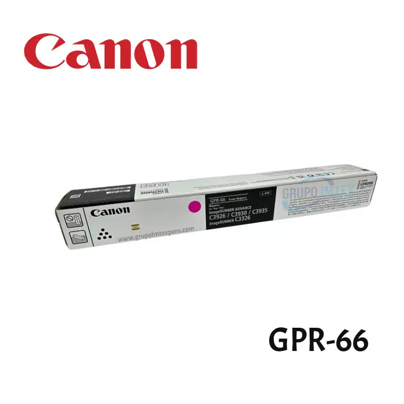 Tóner Canon GPR-66 Magenta original 5755C003AA para imageRUNNER ADVANCE DX C3926 y otros, 25.500 páginas