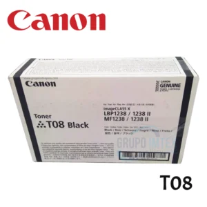 Tóner Canon T08 Negro original 3010C005AA para imageCLASS X LBP1238, MF1238 (incl. serie II), 11.000 páginas 1 Tóner Canon T08 - Tóner Canon T08 Negro original 3010C005AA para imageCLASS X LBP1238, MF1238 (incl. serie II), 11.000 páginas