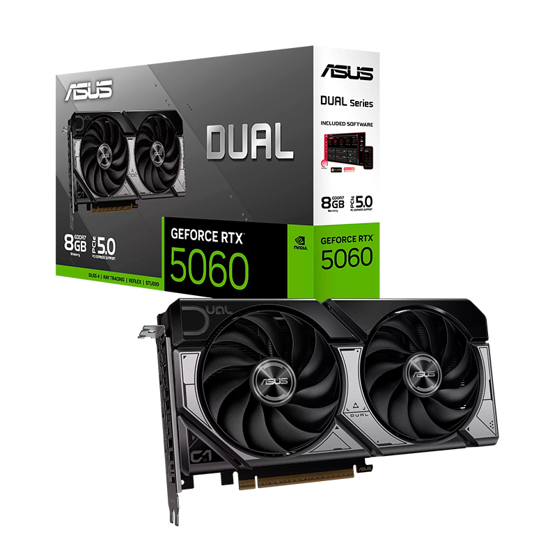 Tarjeta de video ASUS Dual GeForce RTX 5060 8GB GDDR7, PCI Express Gen 5.0 DUAL-RTX5060-8G