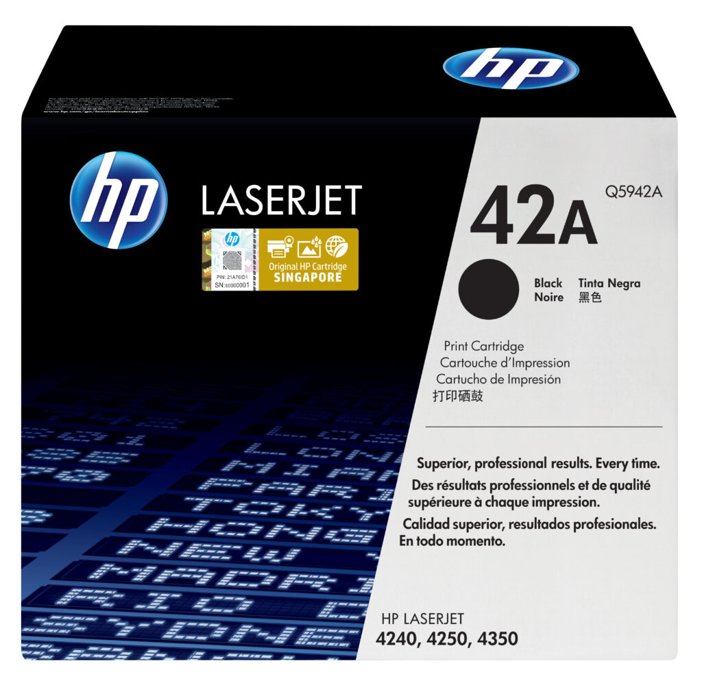 Tóner HP 42A Negro original Q5942A para LaserJet 4240/4250/4350
