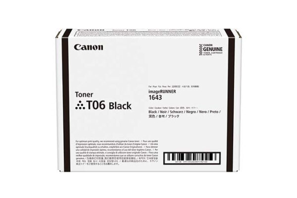 Tóner Canon T06 Negro original 3526C001AA para imageRUNNER 1643IF II y otros, 20.500 páginas Tóner Canon T06 - Tóner Canon T06 Negro original 3526C001AA para imageRUNNER 1643IF II y otros, 20.500 páginas
