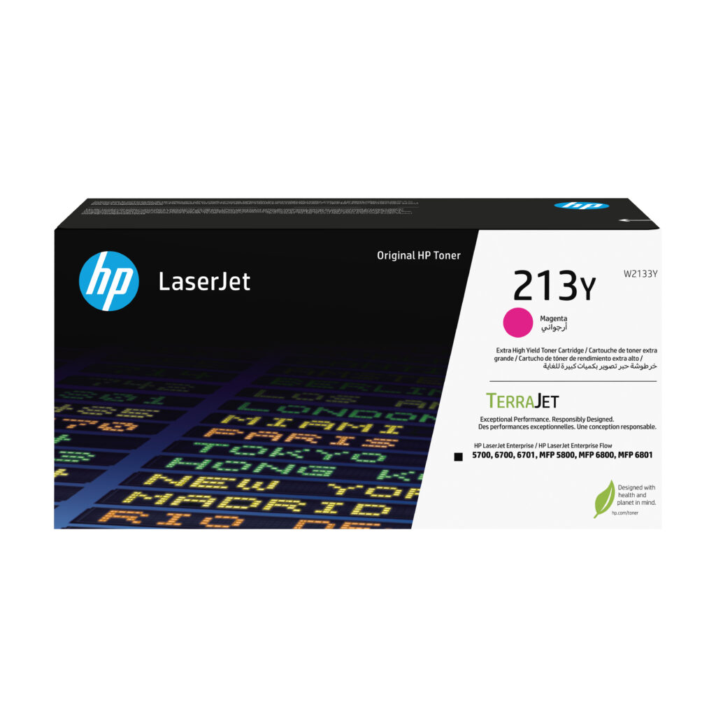 Tóner HP 213Y Magenta original W2133Y para LaserJet 5800, 12.000 páginas