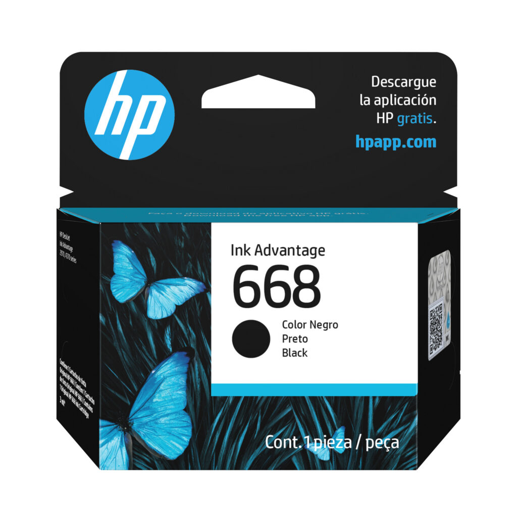 Cartucho de tinta HP 668 Negro original 7FP37VL