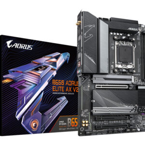 Placa madre GIGABYTE B650 AORUS ELITE AX V2 AMD Ryzen serie 9000, VRM de 12+2+2 fases, hasta 8000 MHz DDR5 (OC), 1xPCIe 5.0 B650-A-ELITE-AX-V2
