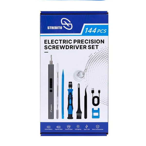 STREBITO 144-in-1 Electric Screwdriver Kit / Mini-destornillador electrico de precision 2 STREBITO 144-in-1 Electric Screwdriver Kit / Mini-destornillador electrico de precision vista 3