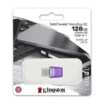 Memoria Flash Kingston 128GB - Memoria Flash USB Kingston 128GB DataTraveler microDuo 3C 200MB/s dual USB-A + USB-C DTDUO3CG3/128GB