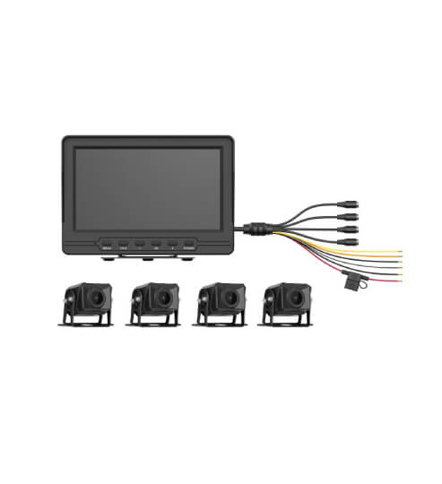 Hikvision AE-VD2501A-A Kit solución móvil con 4 cámaras y monitor LCD y cables