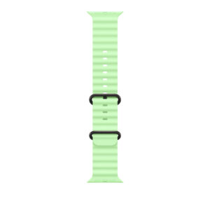 Apple Correa Ocean verde neón para caja de 49 mm – Acabado de titanio negro