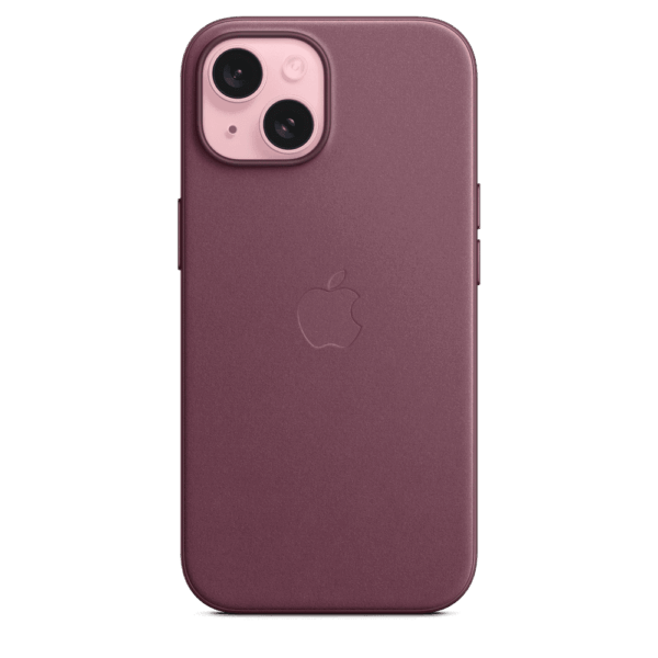 Apple Funda de FineWoven para el iPhone 15 con MagSafe - Rojo mora 1 Apple Funda de FineWoven para el iPhone 15 con MagSafe - Rojo mora – vista 2