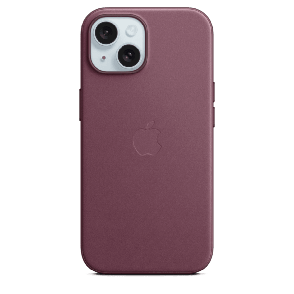 Apple Funda de FineWoven para el iPhone 15 con MagSafe - Rojo mora Apple Funda de FineWoven para el iPhone 15 con MagSafe - Rojo mora
