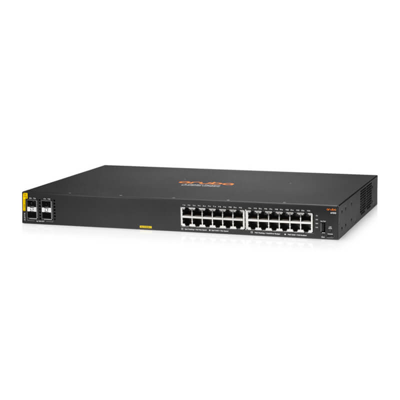 Switch Aruba CX 6100 24G Class4 PoE 4SFP+ JL677A 24 puertos Gigabit PoE+ (Class 4) 370 W, uplinks 4 x 10G SFP+