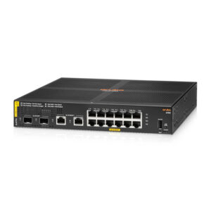 Switch Aruba CX 6100 12G Class4 PoE 2G/2SFP+ JL679A 12 puertos Gigabit PoE+ (Class 4) 139 W, uplinks 2 x 1G cobre y 2 x 10G SFP+
