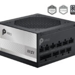 Fuente de poder MSI PRO A1000PL - Fuente de poder MSI PRO A1000PL PCIE5 1000 W 20+4 pin ATX ATX Negro PRO-A1000PL-PCIE5