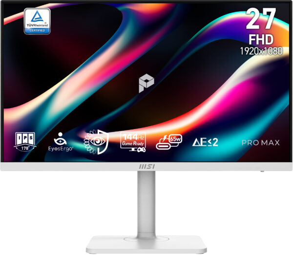 Monitor MSI Pro MAX 271PHW - Monitor MSI Pro MAX 271PHW E14 68,6 cm (27") 1920 x 1080 píxeles Full HD Blanco PRO-MAX-271PHW-E14