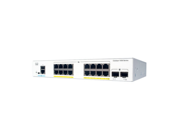 Switch Cisco Catalyst 1000 C1000-16FP-2G-L 16 puertos Gigabit Full PoE+, 2 SFP 1G, 240 W 1 Switch Cisco Catalyst 1000 C1000-16FP-2G-L 16 puertos Gigabit Full PoE+, 2 SFP 1G, 240 W vista 2