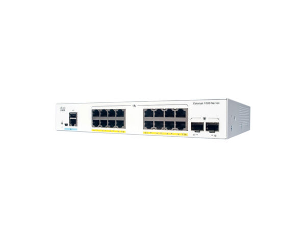 Switch Cisco Catalyst 1000 C1000-16T-E-2G-L 16 puertos Gigabit de datos, 2 SFP 1G 1 Switch Cisco Catalyst 1000 C1000-16T-E-2G-L 16 puertos Gigabit de datos, 2 SFP 1G vista 2