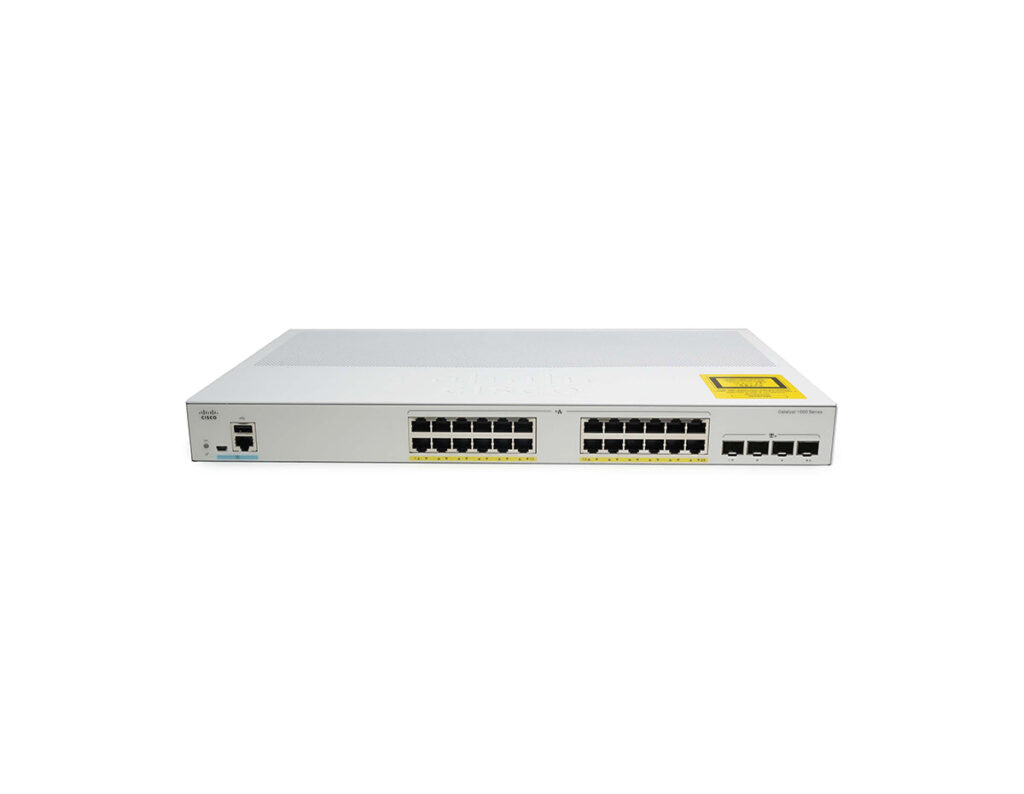 Switch Cisco Catalyst 1000 C1000-24P-4X-L 24 puertos Gigabit PoE+, 4 SFP+ 10G, 195 W