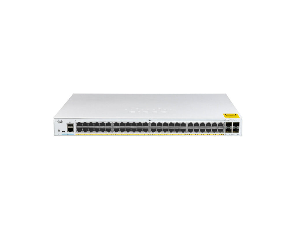 Switch Cisco Catalyst 1000 C1000-48P-4G-L 48 puertos Gigabit PoE+, 4 SFP 1G, 370 W