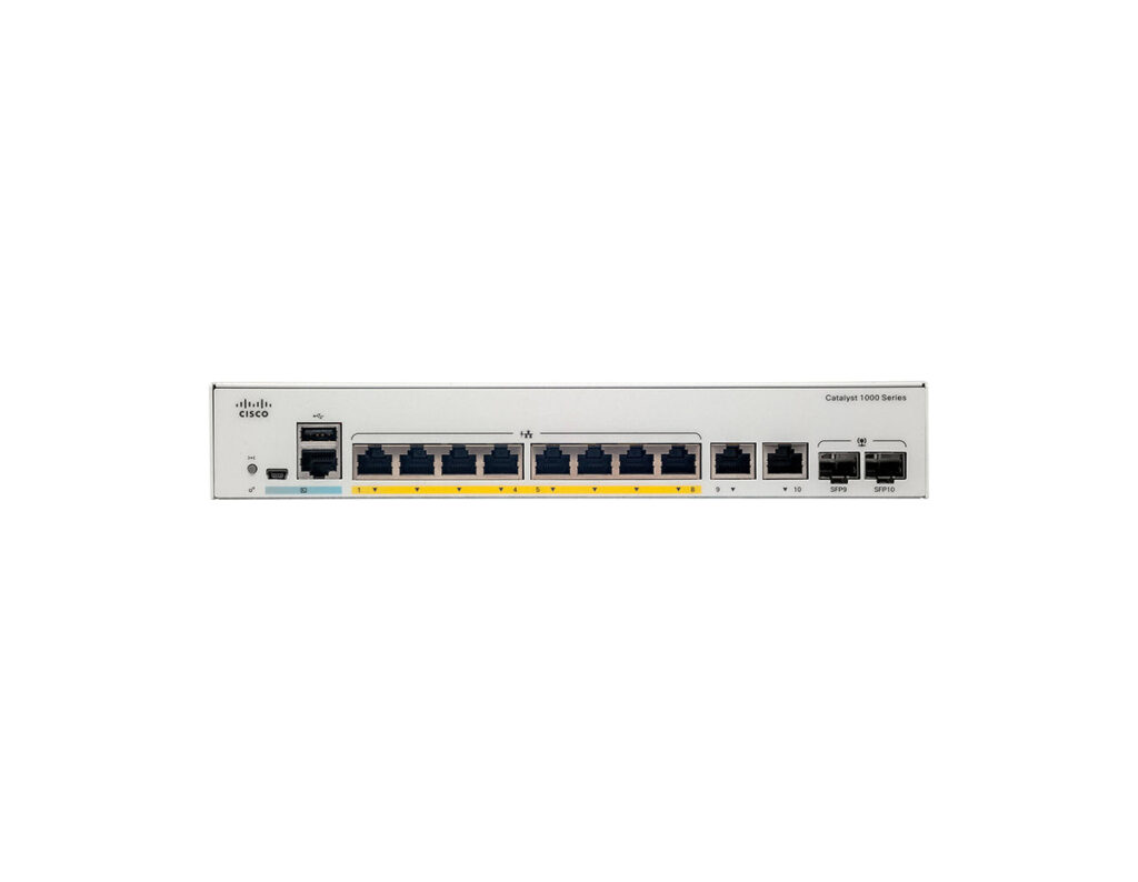 Switch Cisco Catalyst 1000 C1000-8FP-2G-L 8 puertos Gigabit Full PoE+, 2 uplinks 1G combo, 120 W