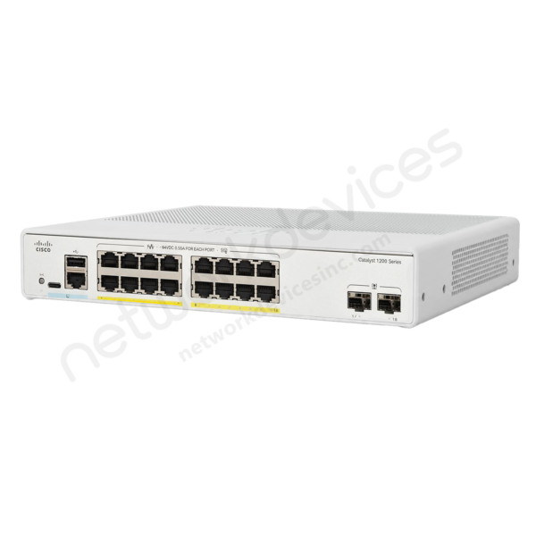 Switch Cisco Catalyst 1200 C1200-16P-2G 16 puertos Gigabit PoE+, 2 SFP 1G, 120 W vista 2