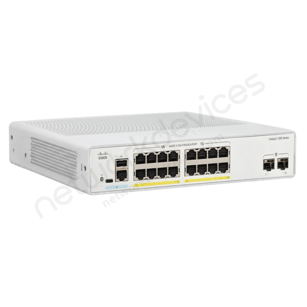 Switch Cisco Catalyst 1200 C1200-16T-2G 16 puertos Gigabit de datos, 2 SFP 1G Switch Cisco Catalyst 1200 C1200-16T-2G 16 puertos Gigabit de datos, 2 SFP 1G