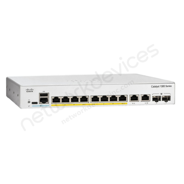 Switch Cisco Catalyst 1300 C1300-8P-E-2G 8 puertos Gigabit PoE+, 2 uplinks 1G combo, 67 W