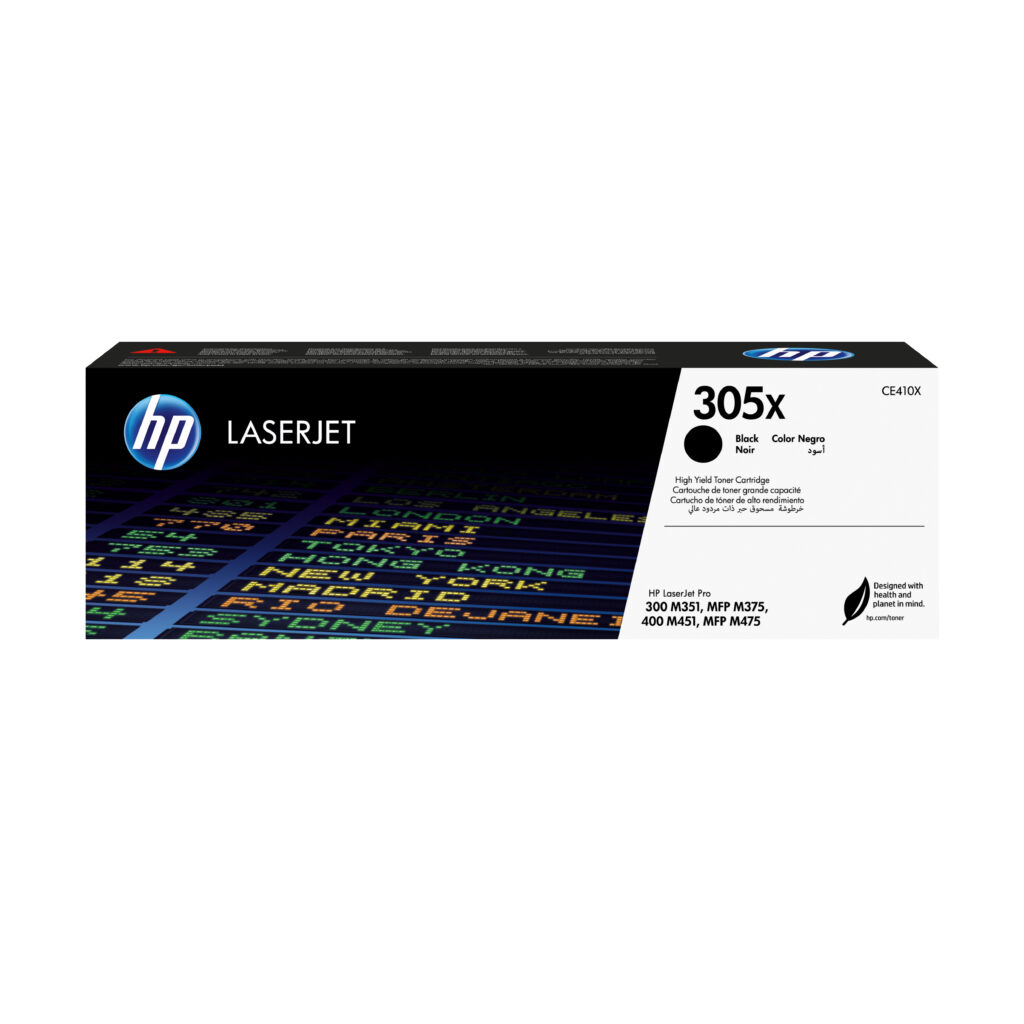 Tóner HP 305X Negro original CE410X para LaserJet Pro 400, 4.000 páginas