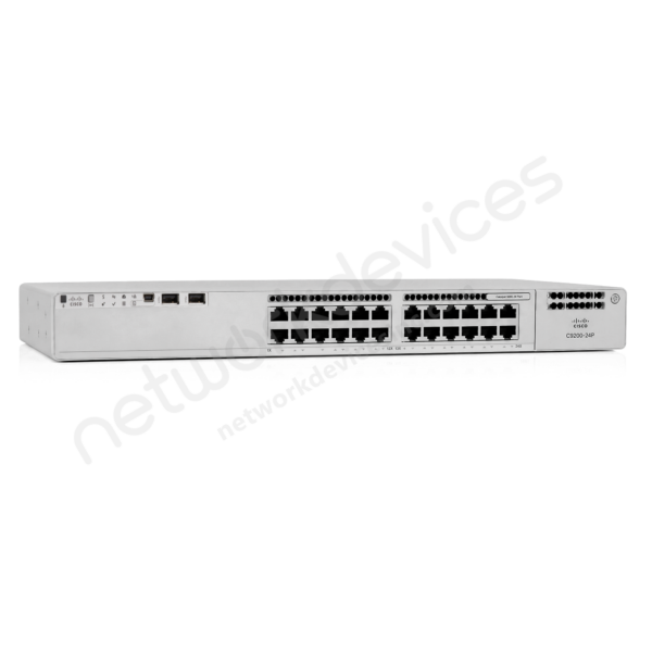 Switch Cisco Catalyst 9200 C9200-24P-E 24 puertos Gigabit PoE+, uplinks modulares