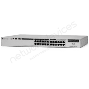 Switch Cisco Catalyst 9200 C9200-24PXG-E 24 puertos PoE+ (8 Multigigabit y 16 Gigabit), uplinks modulares hasta 25G/40G vista 2