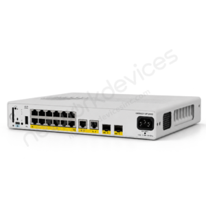 Switch Cisco Catalyst 9200CX C9200CX-12P-2X2G-E 12 puertos Gigabit PoE+, uplinks 2 x 10G SFP+ y 2 x 1G cobre vista 2