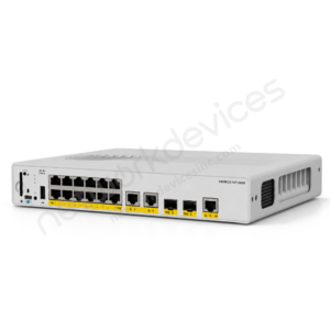 Switch Cisco Catalyst 9200CX C9200CX-12T-2X2G-E 12 puertos Gigabit de datos, uplinks 2 x 10G SFP+ y 2 x 1G cobre vista 2
