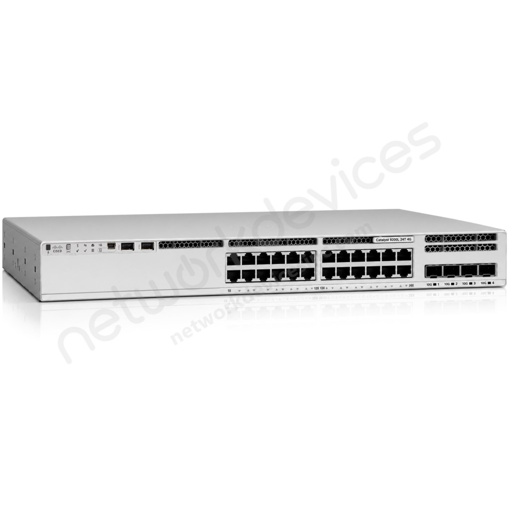 Switch Cisco Catalyst 9200L C9200L-24T-4G-E 24 puertos Gigabit de datos, uplinks 4 x 1G SFP