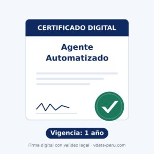 Certificado Digital Agente Automatizado – 1 año