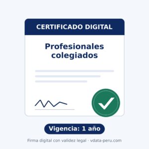 Certificado Digital para Profesionales Colegiados – 1 año